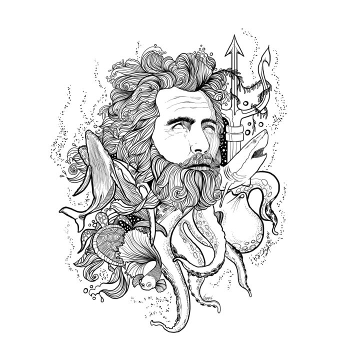 Neptun - Tauch T-Shirt