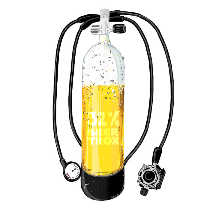32% Beertrox - Tauch T-Shirt